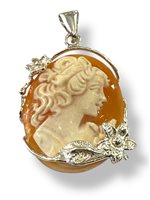 Pendente Mandile 1922 Donna Cammei  in Argento Conchiglia 2MCICM29 - 2MCICM29